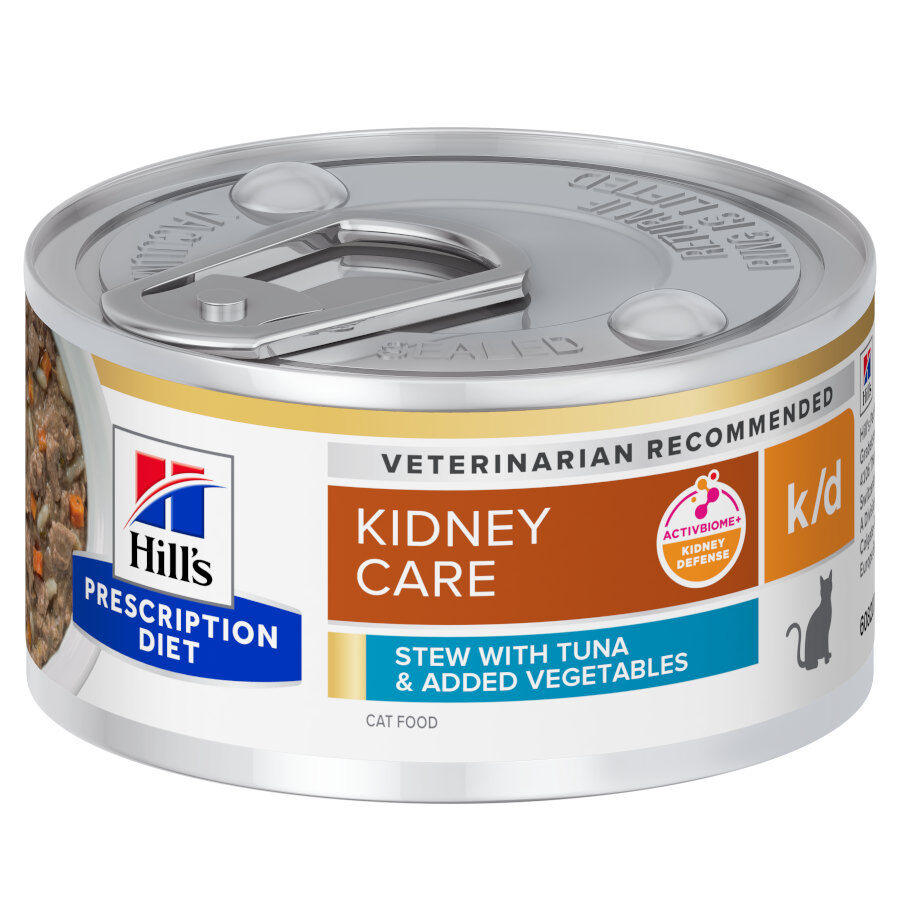 Hill’s Prescription Diet Kidney Care k/d Guisado de Atum e Legumes lata para gatos, , large image number null